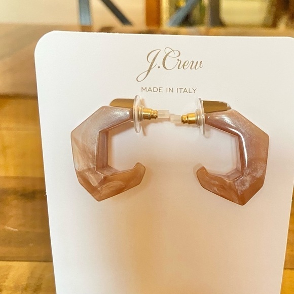 J Crew Made-in-Italy dimensional hoop earrings - Picture 1 of 4